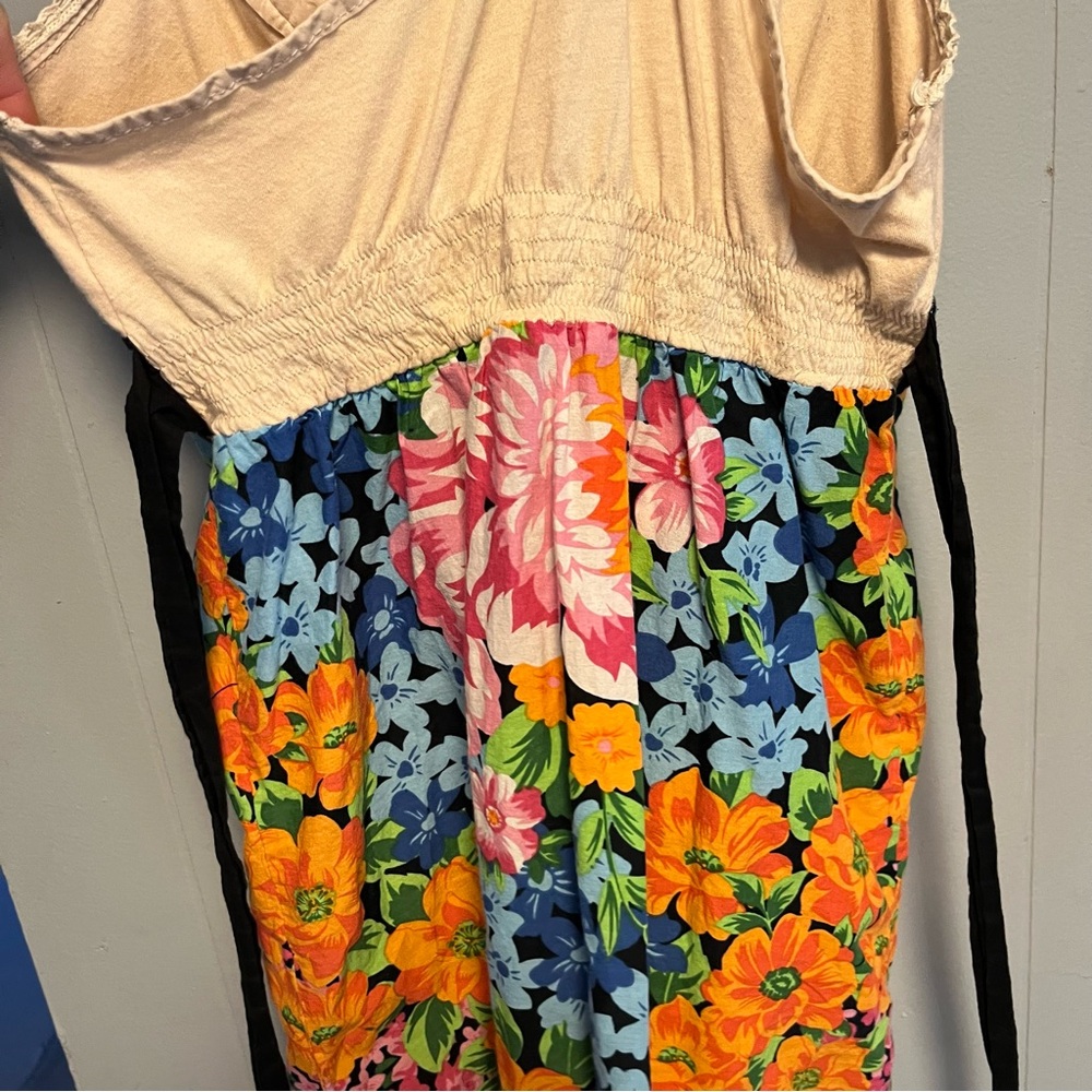Y2K Flying Tomato Colorful Floral Embroidered Boho Babydoll Sundress Medium - Picture 12 of 12